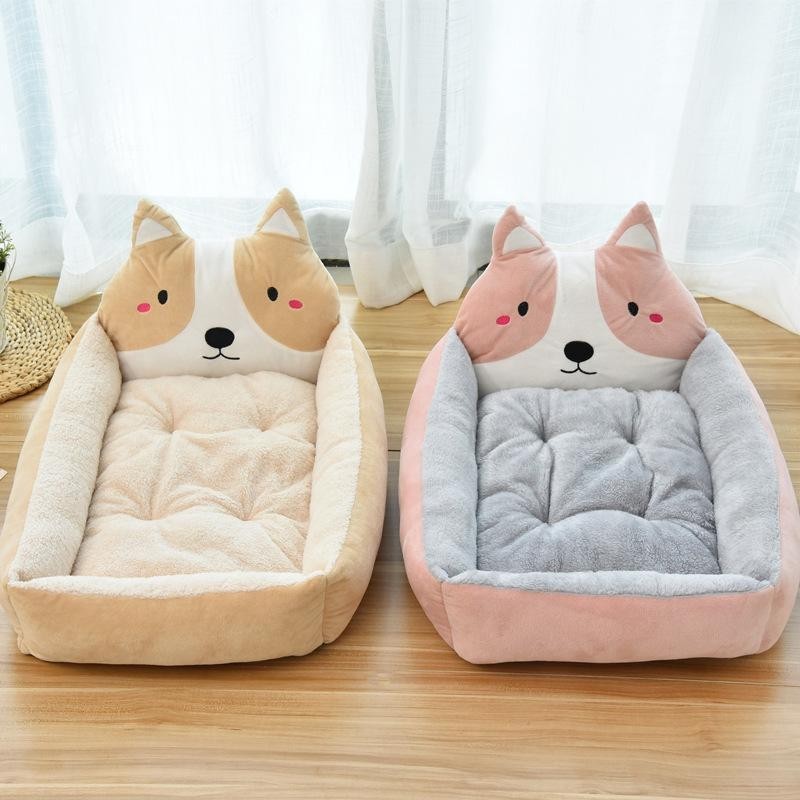 Winter Warmes Welpen-Katzenbett-Sofa Waschbare Cartoon-Haustierbetten für kleine Hunde Katzen Yorkies Katten Zwinger Haustier