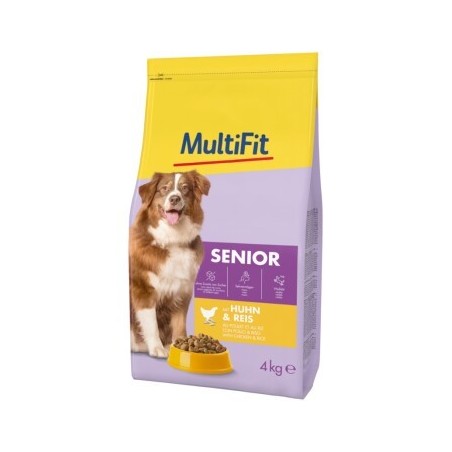 MultiFit Trockenfutter Hund Senior, mit Huhn & Reis 4 kg