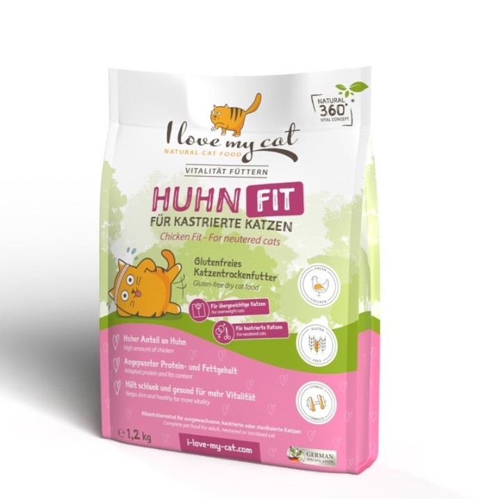 I love my cat Trockenfutter mit Huhn (Light) für sterilisierte und übergewichtige Katzen