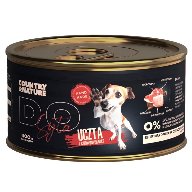 COUNTRY&NATURE Rotes Fleisch-Schmaus Nassfutter für Hunde 400 g