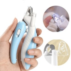 Professionelle Haustier-Nagelknipser mit LED-Licht, Haustier-Klauenpflegeschere für Hunde, Katzen, Kleintiere, Pfoten-Nagelsc