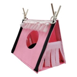 Hamster Versteck Zelt Kaninchen Ratte Tunnel Haus Kleine Tier Rohr Spielzeug Warm Nest Lebensraum Rosa rosa