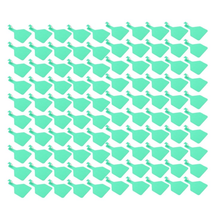 100 Stück leere Ohrmarken für Nutztiere, verdickte TPU-Ohrmarken, wiederverwendbare Tierohrmarken für Milchkühe, Rinder orang