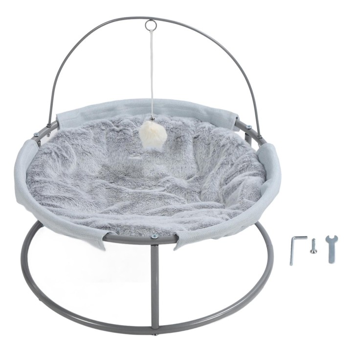 Erhöhte Katzenhängematte, faltbares, abnehmbares Katzenhängemattenbett, geräumiges Katzenschlafbett für vier Jahreszeiten