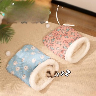 Schlafsack Katzennest Hundehütte Winter Warmes Artefakt Umgebenes Katzenbett Katzensteppdecke Plüsch Katzenmatte Katzendecke