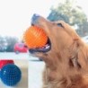 Gummispielzeug für Hunde, federnd, schwimmende Zähne, Reinigung, stacheliger, quietschender Ball, Hundespielzeug Orange
