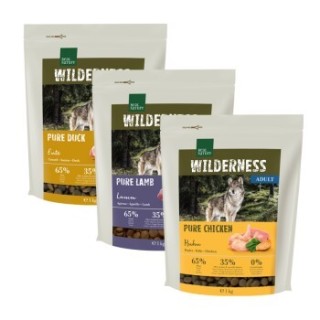 REAL NATURE Wilderness Adult 3x1 kg Probierpaket 6, Ente, Huhn, Lamm