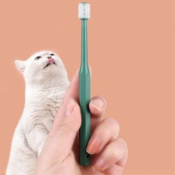 Katzenzahnbürste Weiche Haarbürste für Katzen Mundreinigung Katzenbürste für Zahnreinigung Tierpflege Katzenzahnbürste Hausti