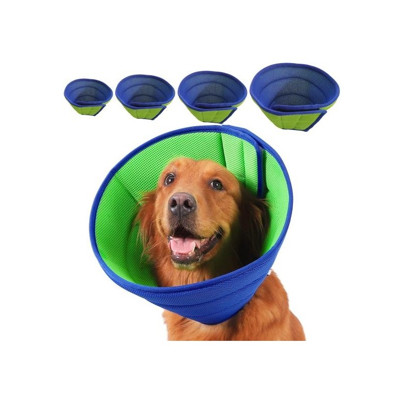 Halsband, verstellbar, weich, kegelförmig, für Hunde, leicht, atmungsaktiv, Schutzhalsband nach Operationen, Haustierbedarf S