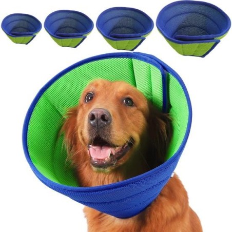 Halsband, verstellbar, weich, kegelförmig, für Hunde, leicht, atmungsaktiv, Schutzhalsband nach Operationen, Haustierbedarf S