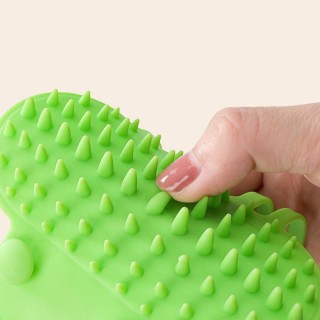 Massagekamm zur Haarentfernung bei Katzen, Katzen-Reibbürste, Fellpflege, selbstreinigende Wand-/Eck-Katzenkratzkämme grün