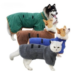 Hundebademantel, saugfähig, für Haustiere, schnelltrocknend, Badetuch, groß, klein, für Hunde und Katzen, sauber, saugfähig,