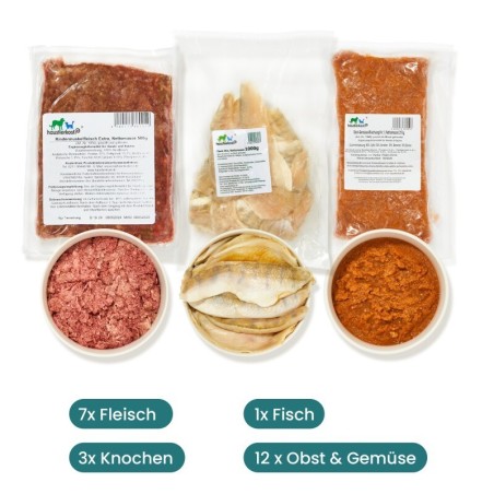 haustierkost.de Frostfutter Paket Hund Purinarm 9 kg