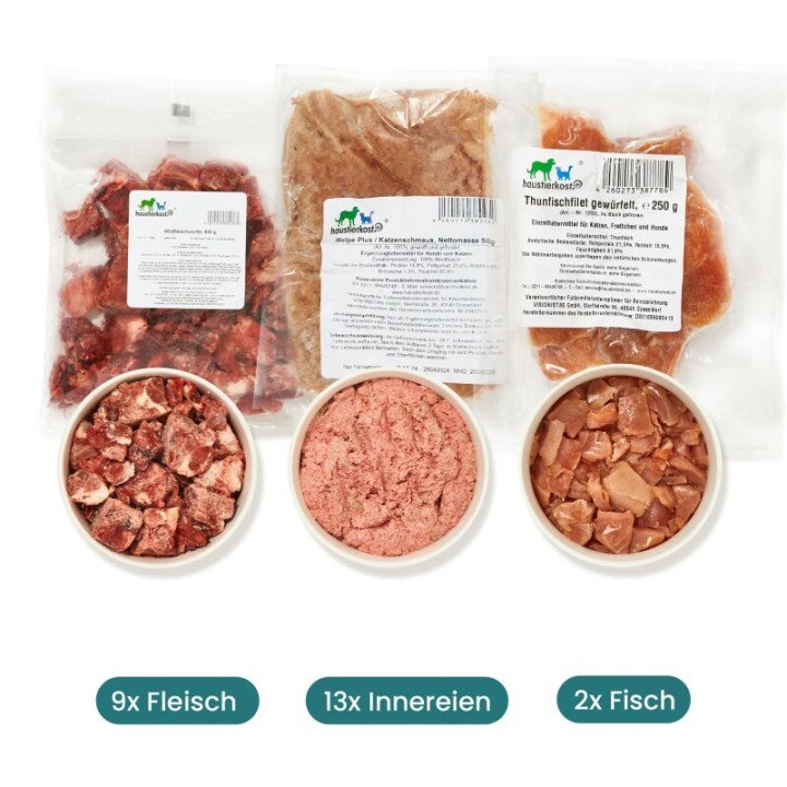 haustierkost.de Katze Übergewicht Frostfutter Menü 9 kg