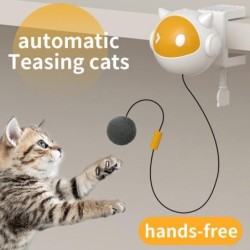 An der Tür hängendes, flauschiges Katzenballspielzeug, elektronischer, selbstspielender Haustierball, automatisch anhebender