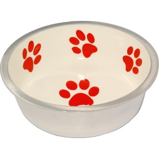 PLATZ PET Hundegeschirr Majestic Bowl S Größe Milchig-Weiß SUPPLISES&FUN