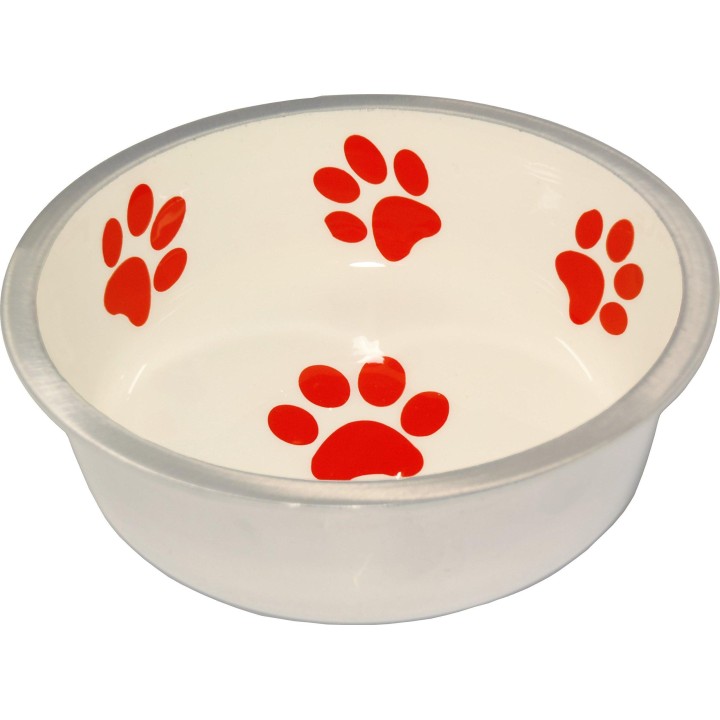 PLATZ PET Hundegeschirr Majestic Bowl S Größe Milchig-Weiß SUPPLISES&FUN