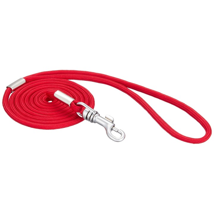 Doggyman Dünne, runde Leine, Rot, für sehr kleine Hunde, 4 mm rot