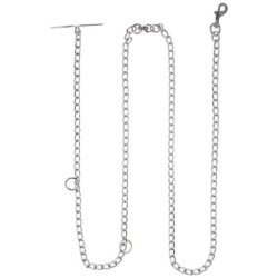Petio Collar B Lange Mantel-Hundekette, drehbarer Ring für Hunde, 4,0 mm silber