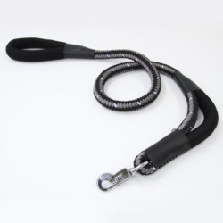 Petio Grande doppelt gepolsterte Hundeleine, schwarz, für große Hunde, 20 mm schwarz