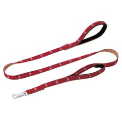 Petio Haustierleine BASIC PLUS Rhombus Leine Rot für große Hunde L Größe rot
