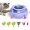ORSDA Elektrisches Katzenspielzeug, Automatisches Katzenspielzeug, 2-in-1, Integriertes 6-teiliges austauschbares Kunsthaar,