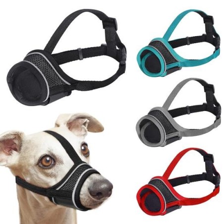 Maulkorb für Hunde, atmungsaktiv, verstellbar, bequem, Maulkorb für Haustiere, Anti-Kauen, Beißen, Maulkorb für Hunde, Heimti
