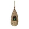 Kolibri-Häuser zum Aufhängen im Freien, Naturgras, hängende Vogelhütte, handgewebtes Kolibri-Nest