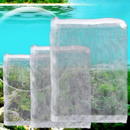1 x Aquarium-Filter-Reißverschluss-Netzbeutel, Fisch-Tank-Reißverschluss-Filterbeutel 14*21 CM