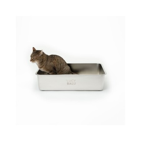 LucyBalu STEELOO Katzentoilette silber