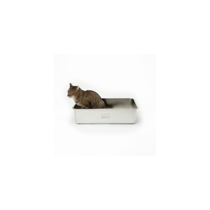 LucyBalu STEELOO Katzentoilette silber