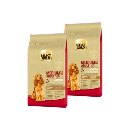 SELECT GOLD Sensitive Adult Medium Lamm und Reis 2x12 kg