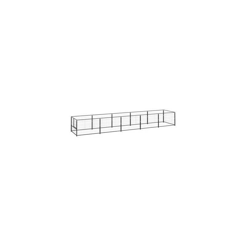 VidaXL Hundezwinger Stahl schwarz 5 m, 1 m, 70 cm