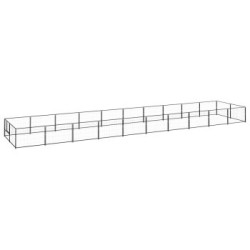 VidaXL Hundezwinger Stahl schwarz 10 m, 2 m, 70 cm