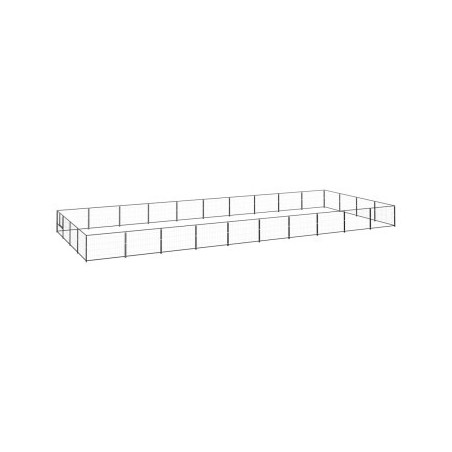 VidaXL Hundezwinger Stahl schwarz 10 m, 4 m, 70 cm