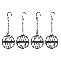 4Pcs Ball Vogel Feeder Vogel Talg Ball Feeder Fat Ball Feeder Metall Hängen Vogel Feeder mit Haken