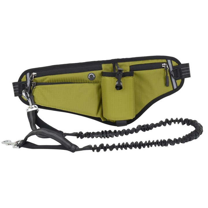 Freihändige Hundeleine, Hüfttasche, wasserabweisend, nachtreflektierend, große Kapazität für Hunde im Freien blau