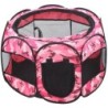 Faltbarer Laufstall für Haustiere, Netzgewebe, Freiluft-Übungsstall, Zelt, Haus, Spielplatz für Hunde und Katzen, XBD95, Rosa