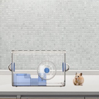 Acrylgehege für Hamster, geräumiger Lebensraum, geeignet für Igel und Meerschweinchen blau