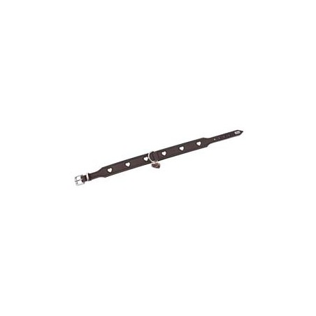 HUNTER Hundehalsband Love braun/schwarz, Gr. 32, Breite: ca. 2,6 cm, Halsumfang: ca. 24 - 28 cm