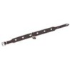 HUNTER Hundehalsband Love braun/schwarz, Gr. 32, Breite: ca. 2,6 cm, Halsumfang: ca. 24 - 28 cm