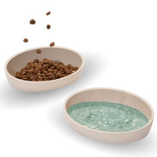 PIUPET Katzennapf "MIMI" - 2er Napfset beige