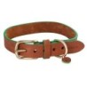 Cloud7® Hundehalsband Kings Park cognac/green, Gr. M, Breite: ca. 2 cm, Halsumfang: ca. 30 - 38 cm