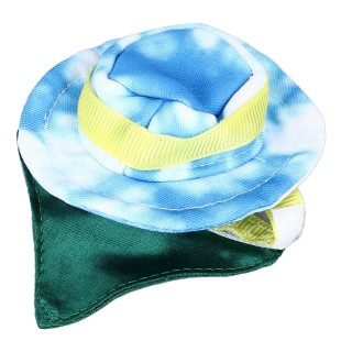 Bartagamen-Cowboyhut und Bandana, Halloween-Reptilienkostüm, Kappe mit abnehmbarem Lätzchen für Eidechsen blau