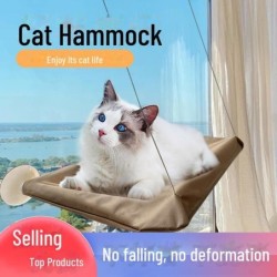 Premium Vier-Jahreszeiten-Katzenhängematte - Aufhängung mit Saugnapf und zusammenklappbares Fensterbankbett hanging hammock s