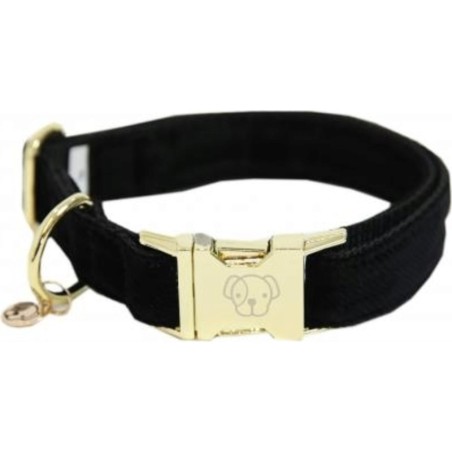 Kentucky Dogwear Hundehalsband "Corduroy" schwarz - M (36-52 cm)