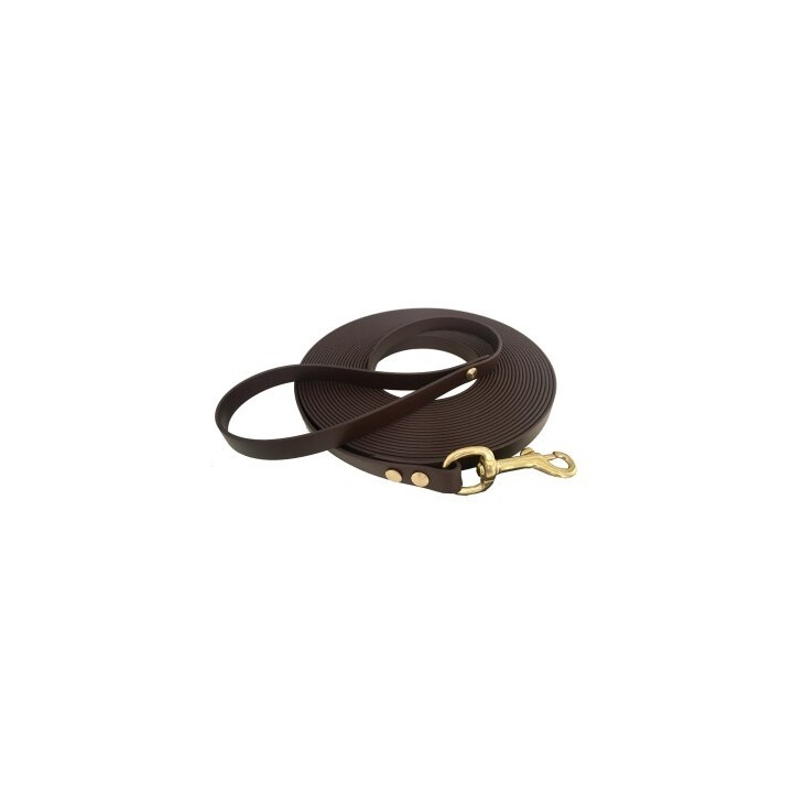 bio-leine 25-35 kg Schleppleine Biothane dunkelbraun 3 m