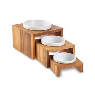 WOLTERS Einzelnapf-Futterbar Gohan teak, Gr. 0,2 l, Maße: ca. 14 x 14 cm