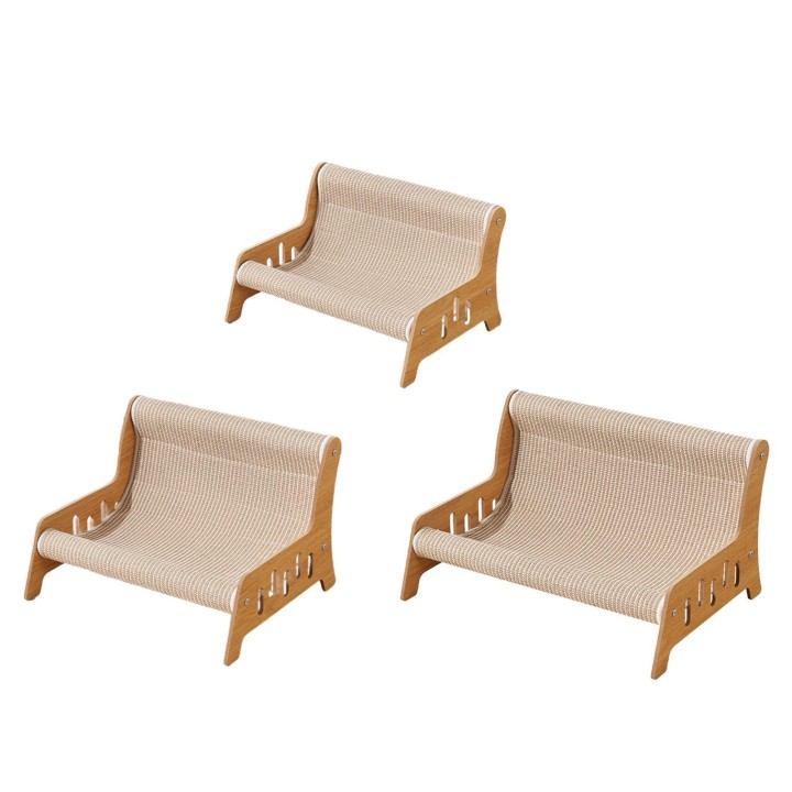 Sisal Katzenstuhl Holzrahmen Katzensofa Stuhl für Indoor-Katzen Kätzchen Hund L