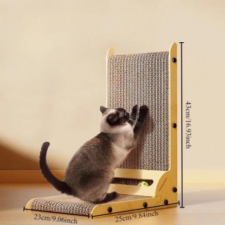 Katzenkratzbrett Katzenspielzeug Holz Verschleißfester und kratzfester Pfosten Katzenmöbel Training Schleifklauenspielzeug So